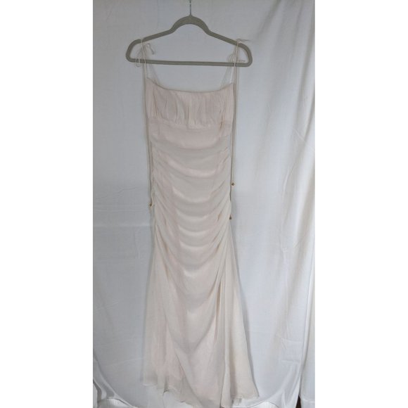 Free People Gala Ruched Maxi Dress Light Pink Boho Ethereal - Picture 4 of 15